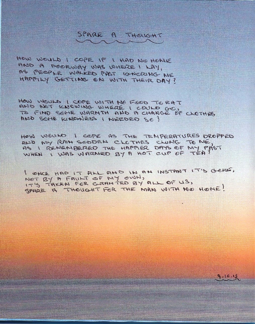 poem, spiritual, religious, christian, homeless, hungry